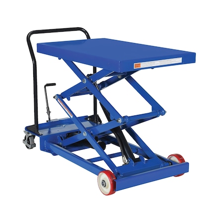 Vestil Premium Double Scissor Cart, 1000 lb. Cap, 24"W, 40-1/2"L CART-1000-D-FR